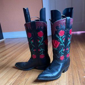 Montana Cowboy Boots Women’s Size 7.5 Rose Embellished